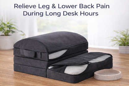 Relieve Desk-Related Leg & Back Pain – Adjustable Ergonomic Foot Rest